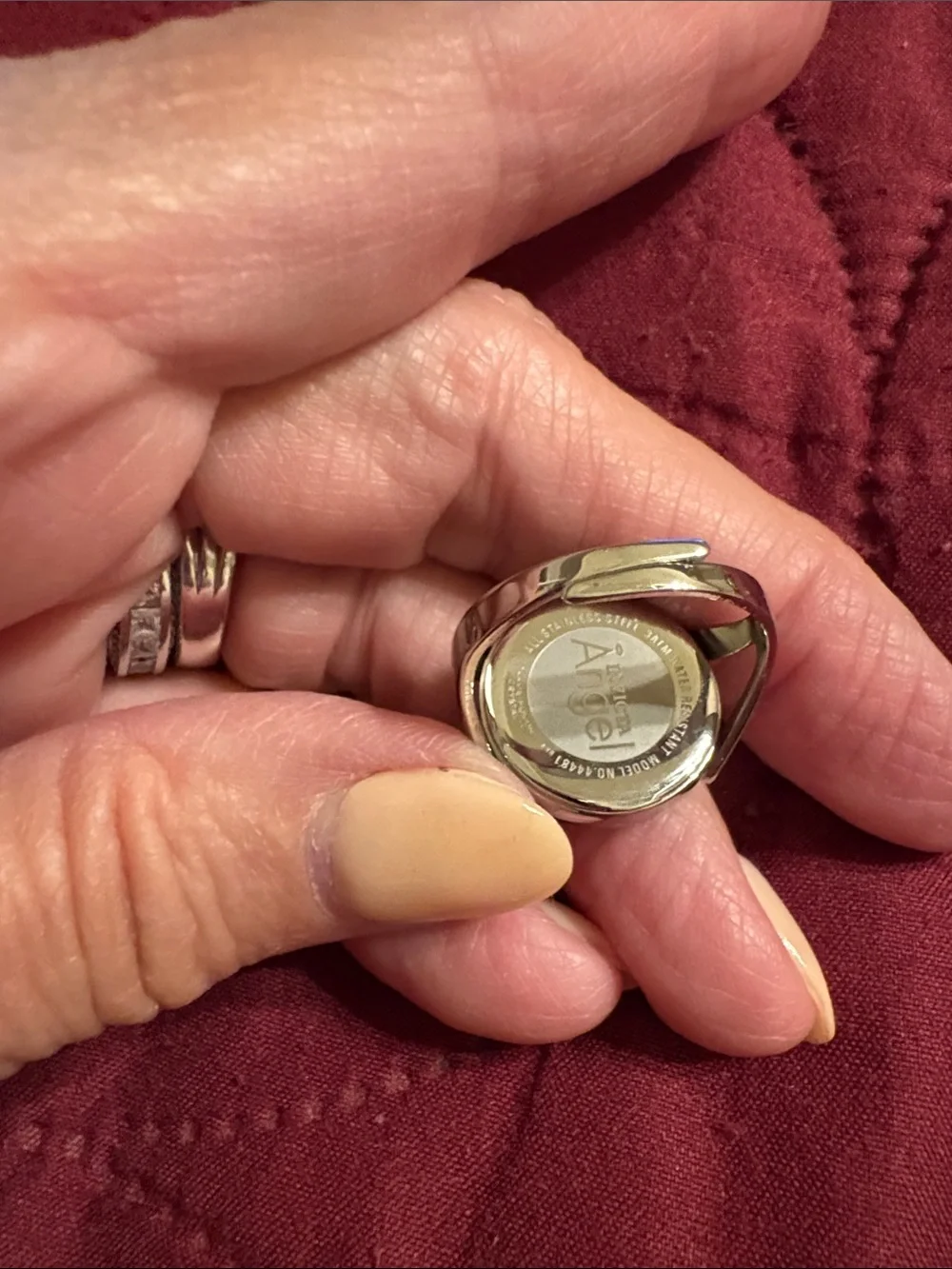 Adjustable Invicta Angel Ring Watch with Black Dial